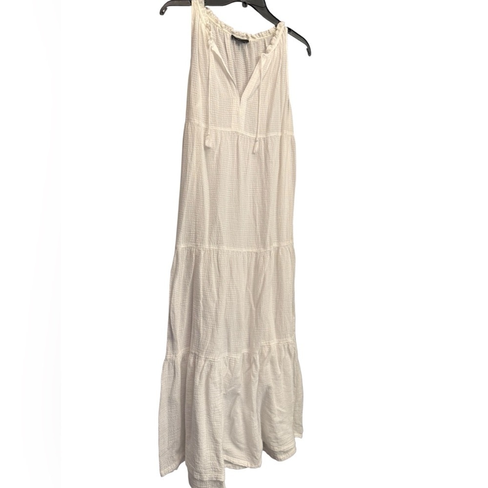 J. Crew Tiered maxi beach dress in crinkle cotton - Picture 2 of 4